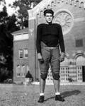 Irvin [Ernie] Clarke Chapman in California Christian College football uniform. Los Angeles, California, 1930