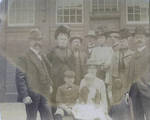 Group portrait with Charles Clarke Chapman, Samuel James, and George Arthur Chapman Sr., circa 1900.