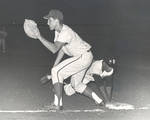 John Young slides into base during the National Championship Game in 1968
