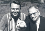 Baseball coach Paul Deese and President John L. Davis, Chapman College, Orange, California