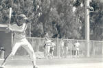 Larry Kubacki, Chapman College Panthers, at bat during baseball game