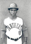 Julius Bowe, outfield, Chapman College Panthers baseball team, Orange, California, 1975