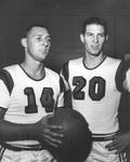 Chapman College basketball team members Larry Mitcheltree and Gary Larson, Orange, California