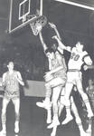Jeff Cortwright and Joe Cucinella during basketball game with Titans