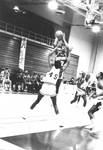 Johnny Williams, returning senior forward, making a basket for the Panthers, 1983