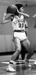 Leone Patterson, senior forward on the Chapman College women's basketball team, Orange, California, 1986