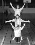 Yell Leaders inside the Chapman College gym, Orange, California, 1965