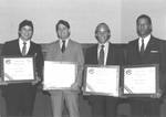 The 1985 Athletic Hall of Fame inductees at Chapman College, Orange, California