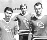 Ice hockey team members Bill Wilson, Steve Sharp and Jack Sprat