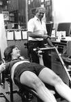 Trainer Monte Smith and Cathy Priest, Sports Medicine Training Program, Chapman College, Orange, California
