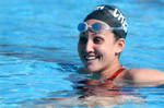 Chapman University women's swim team member, Orange, California