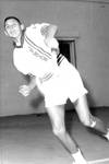 Dave Bohannan, Chapman College tennis team member, Orange, California, 1965