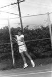 Tennis team member Paul Crumby, Chapman College, Orange, California, 1969