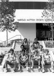 The cross country team, outside the Harold Hutton Sports Center, Chapman College, Orange, California, 1979