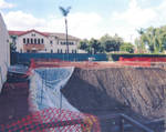 Digging Beckman Hall foundation, Chapman University, Orange, California