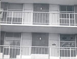 Balcony, Davis Community Center and Apartments, Chapman College, Orange, California