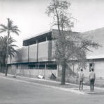 Library under construction, Chapman College, Orange, California
