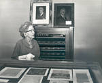Clara I. Chapman at the dedication of the Thurmond Clarke Memorial Library, Chapman College, Orange, California,1967