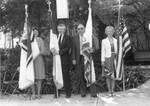 Flag bearers at the 125th anniversary of Chapman College, Orange, California, 1986