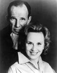 Jessica Tandy and Hume Cronyn, 1975-76 Artist Lecture Series, Memorial Hall Auditorium, Chapman College, Orange, California