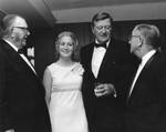 Andy Devine, Jill Buckingham, John Wayne, John L. Davis at the Chapman College Challenge '70 Dinner