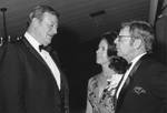 John Wayne with Robert Guggenheim and his fiance, Shirley at the Chapman College Challenge '70 Dinner