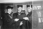 President John L. Davis with honorary degree recipients J. Graham Sullivan and Kring Allen, 1967