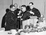Judge Aiso receiving honorary degree at Chapman College, 1960