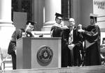 Connor Cole receiving honorary degree, 1974