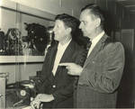 Eric Berndt and Rudy Vallee in Eric’s private museum, 1968