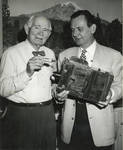 Lee Deforest and Eric Berndt with antique camera