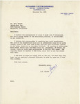 Letter from Alexander F. Victor to Eric Berndt, 1954