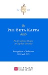 Recognition of Inductees 2020 and 2021 by Phi Beta Kappa, Psi of California Chapter at Chapman University