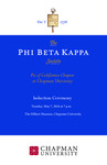 2024 Phi Beta Kappa Induction Ceremony Program by Phi Beta Kappa, Psi of California Chapter at Chapman University