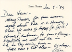 Henri Temianka Correspondence; (stern) by Isaac Stern