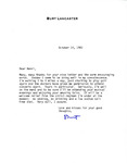 Henri Temianka Correspondence; (lancaster) by Burt Lancaster