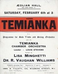 Henri Temianka (Concert Programs) by Ibbs and Tillett