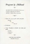 Henri Temianka (Concert Programs) by Darius Milhaud