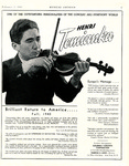 Henri Temianka (Concert Programs) by Musical Courier