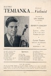 Henri Temianka (Concert Programs) by Save the Children Federation