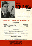 Henri Temianka (Concert Programs) by Carnegie Hall