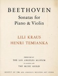 Henri Temianka (Concert Programs) by The Los Angeles Museum