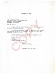 Henri Temianka correspondence, Gurs by Secretary to Richard M. Tobin