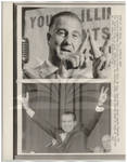 Nixon Flashes "Victory" Sign