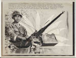 Cambodian Soldier Mans Gun